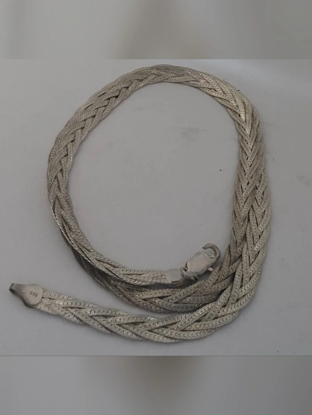 .925 SS Italian Herringbone  Braided Rapunzel Chain